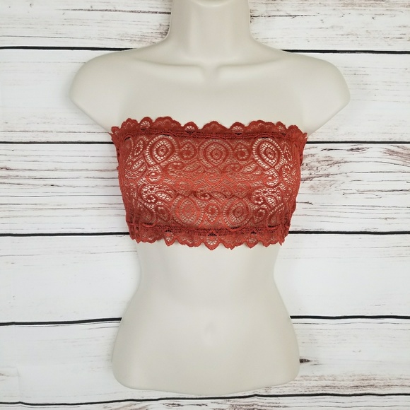Free People Intimately Rust Colored Lace Bandeau - Picture 2 of 7